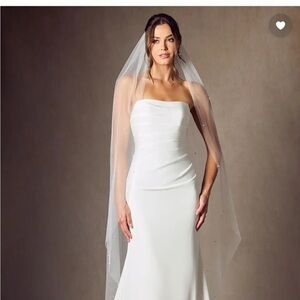 Azazie Jenna Pearl Waltz Length Veil